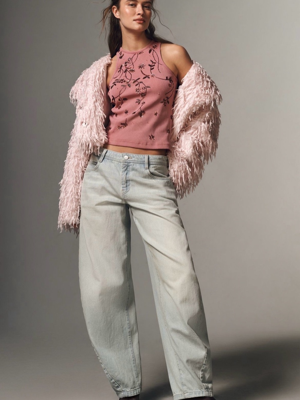 Pilcro and the Letterpress Wide Leg Jeans in Light Blue